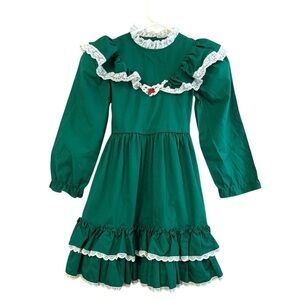 Vintage Disney Winnie the Pooh girls dress green size 6XL